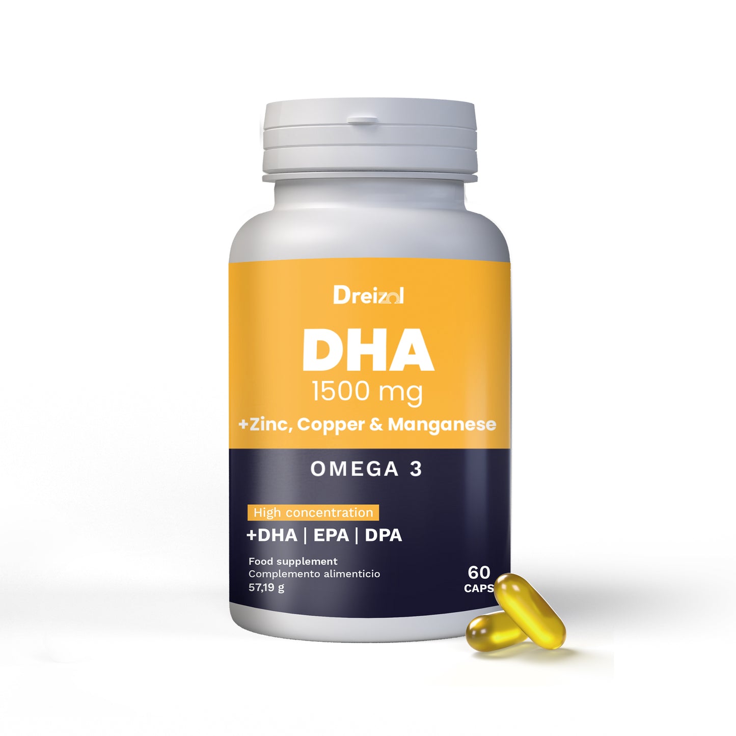 DHA 1500  Omega 3 + Zinc Cobre y Magnesio