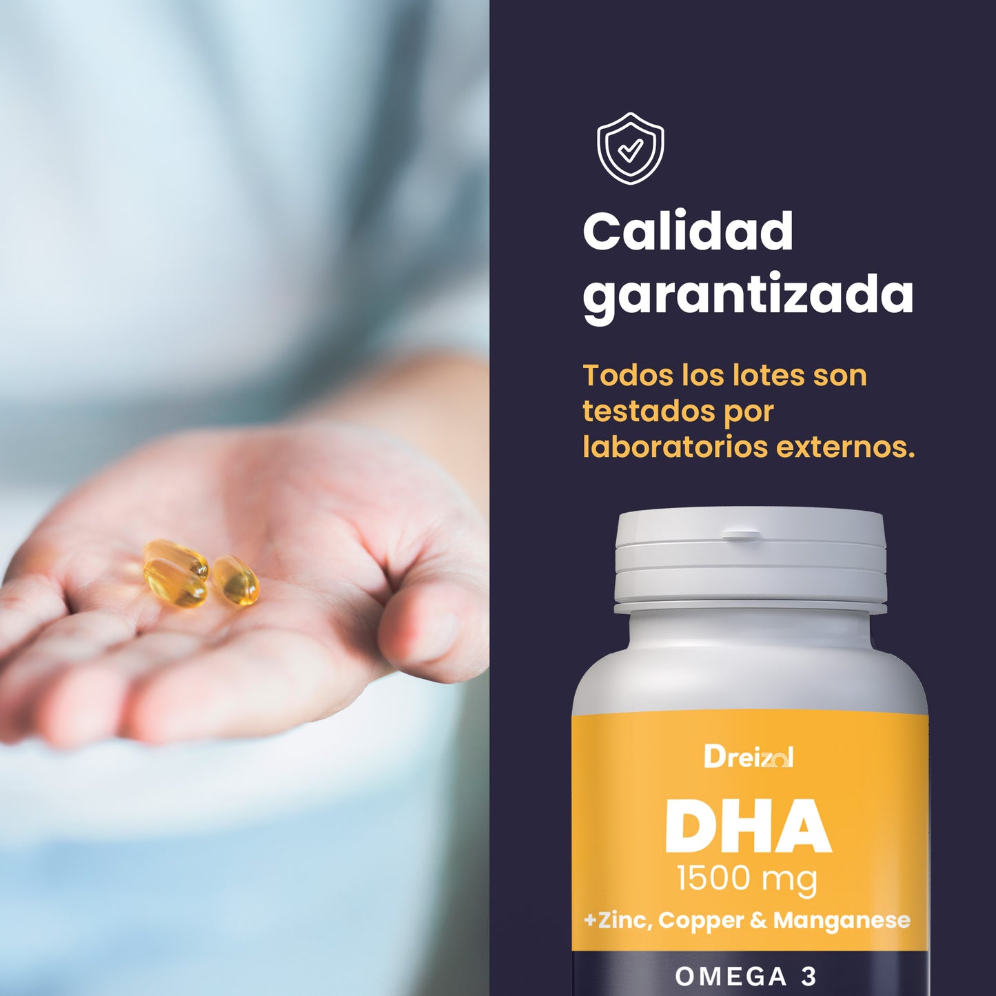 DHA 1500  Omega 3 + Zinc Cobre y Magnesio